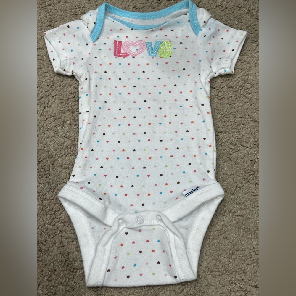 Gerber Short Sleeve Onesie - Youth Size 3-6 Months